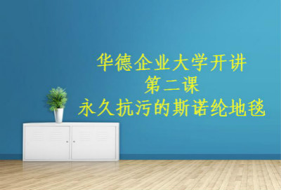 華德企業大學開講第二課——“永久抗污的斯諾綸地毯”